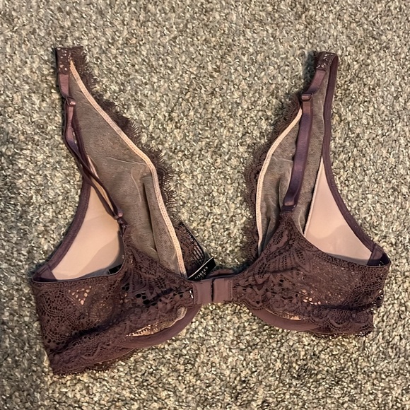 Victoria’s Secret Very Sexy Unlined Push-up Without padding Mauve lace Bra34C - Picture 5 of 11